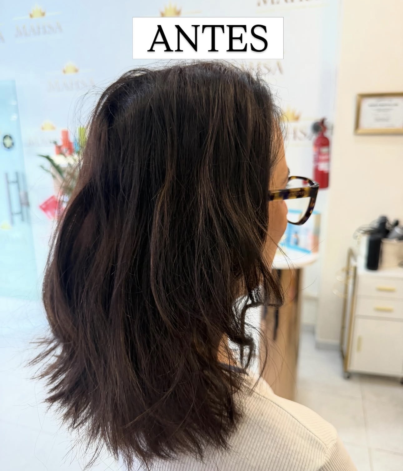 Cabello antes del tratamiento